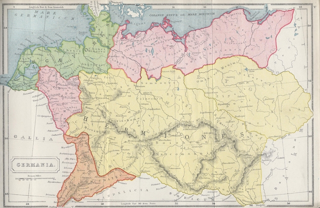 Map of Germany During Roman Era