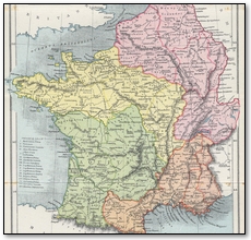 Map of Gaul (Modern Day France)